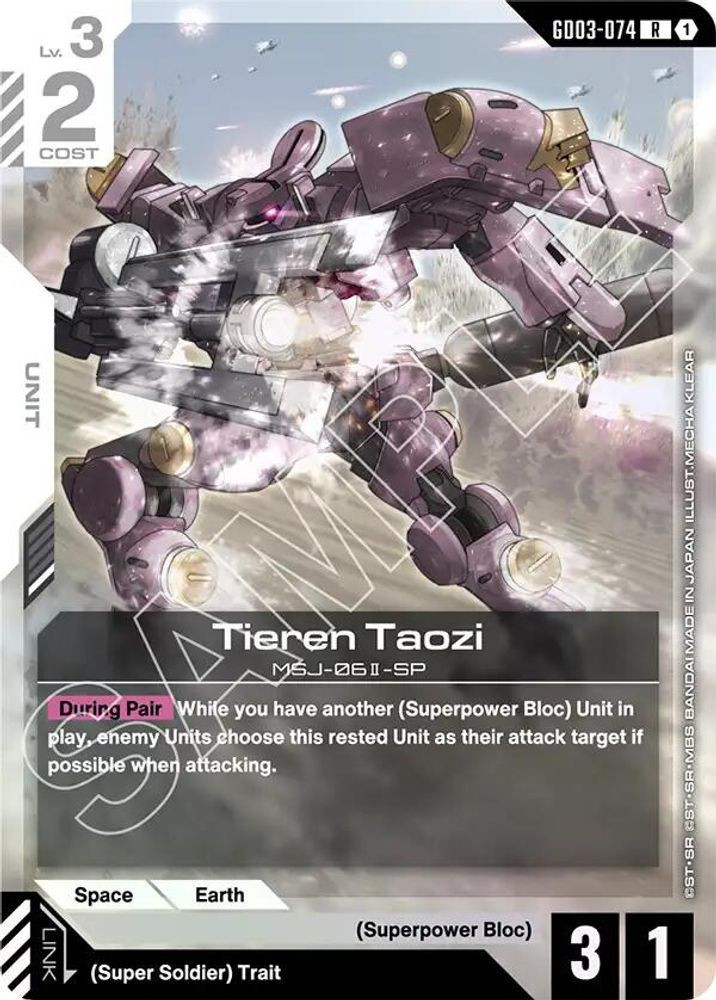 Gundam Trading Card Game Steel Requiem Single Card Rare Tieren