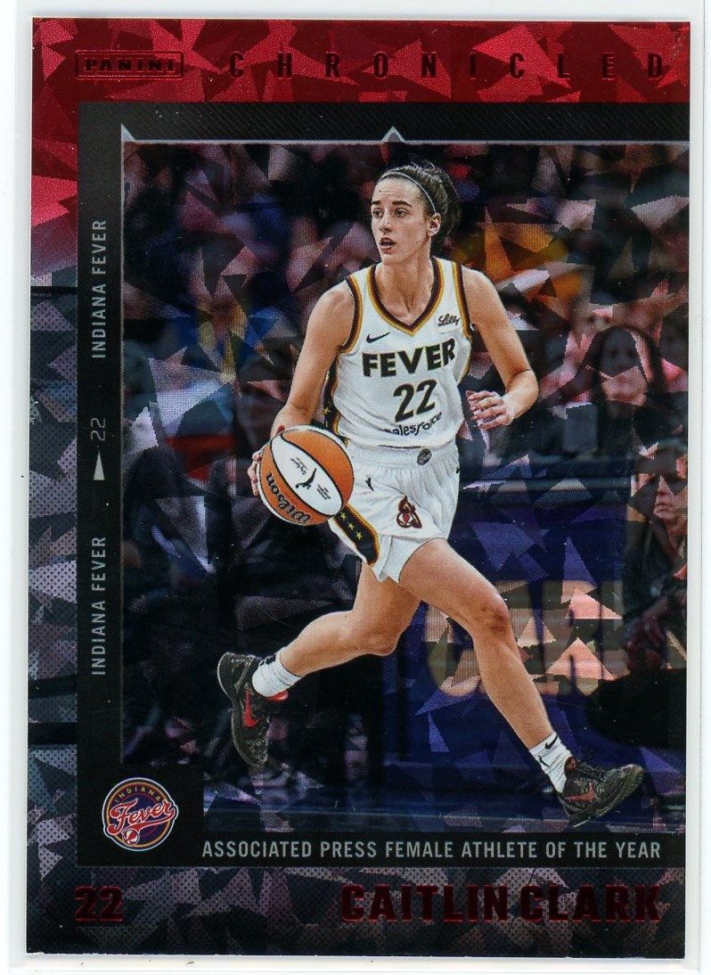 WNBA 2025 Panini Caitlin Clark Chronicled Single Card Red Cracked