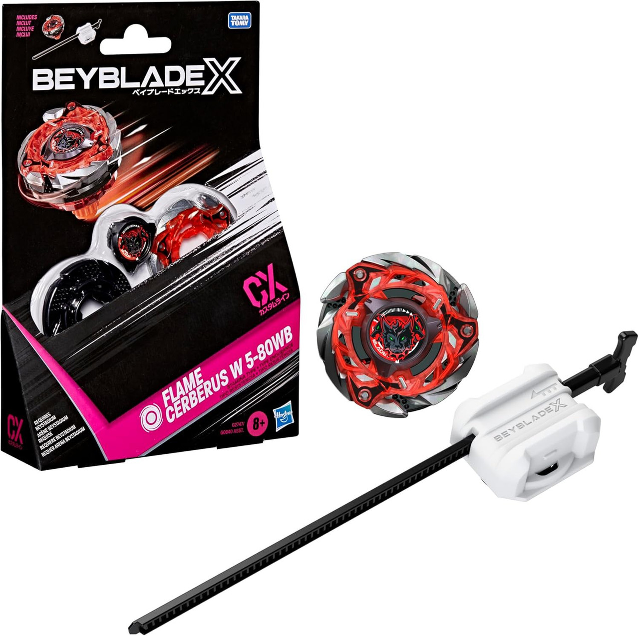 Beyblade X Flame Cerberus W 5-80WB Starter Pack Set Hasbro Toys