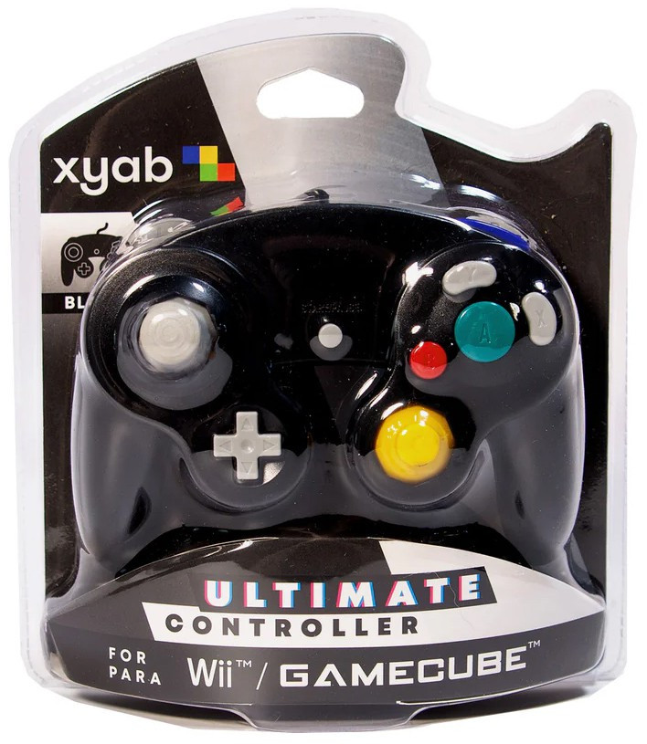 XYAB Nintendo Ultimate Black Wired Controller Game Cube Wii - ToyWiz