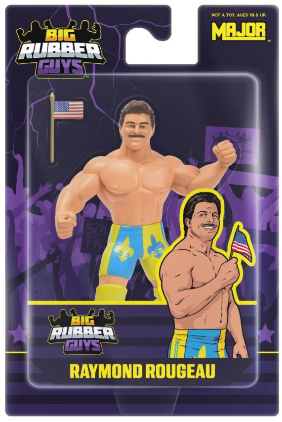 WWE Big Rubber Guys　社 ウオーロード　新品未開封。 絶版。 Big Rubber Guys WWE Wrestling Raymond Rougeau 8 Action Figure