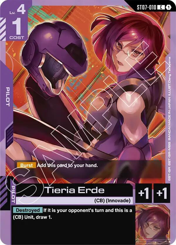 Gundam Trading Card Game Starter Deck 07 Celestial Drive Single