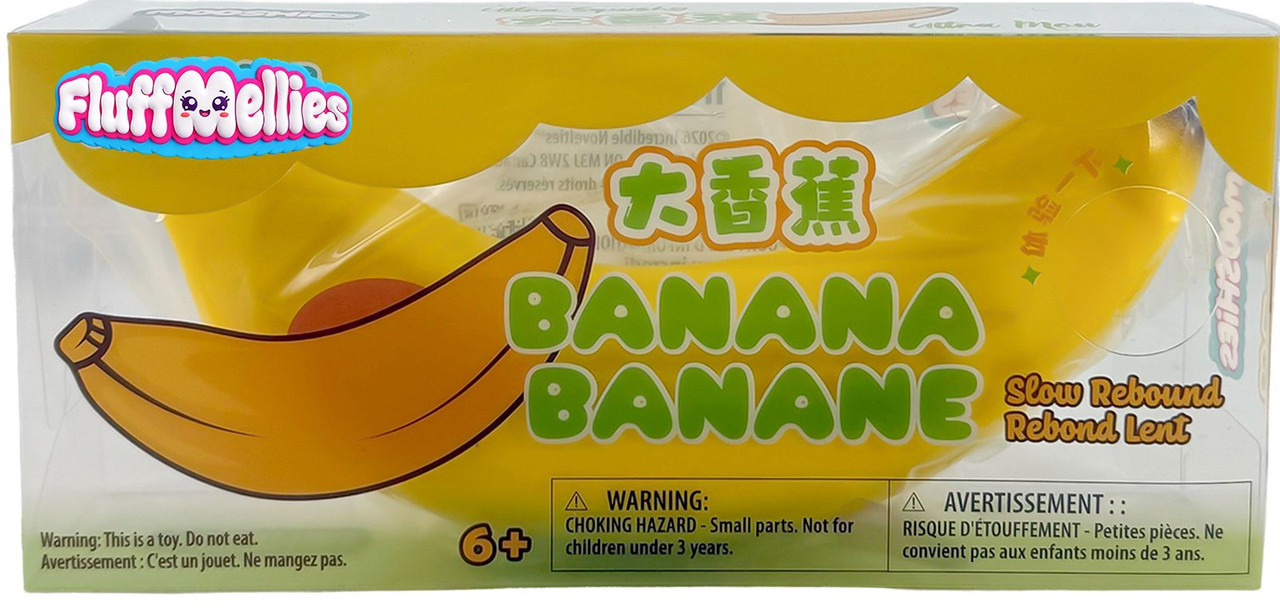 Fluffmellies Banana Squeezy Toy 1 RANDOM Color Incredible Group