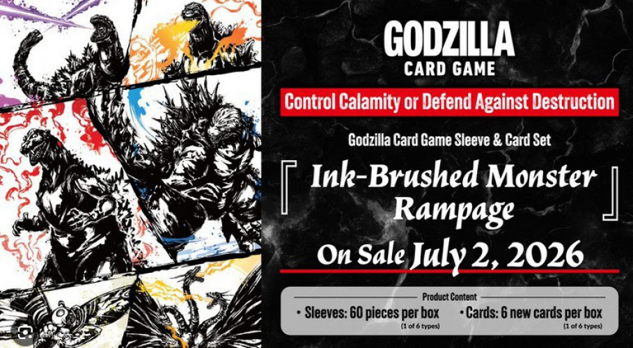 Godzilla Trading Card Game Ink-Brushed Monster Rampage Sleeve Card