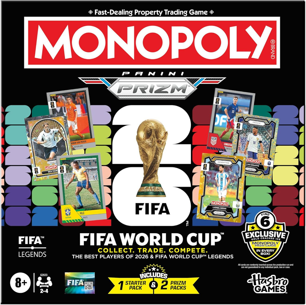 FIFA World Cup Monopoly 2026 Prizm Board Game Includes 1 Starter