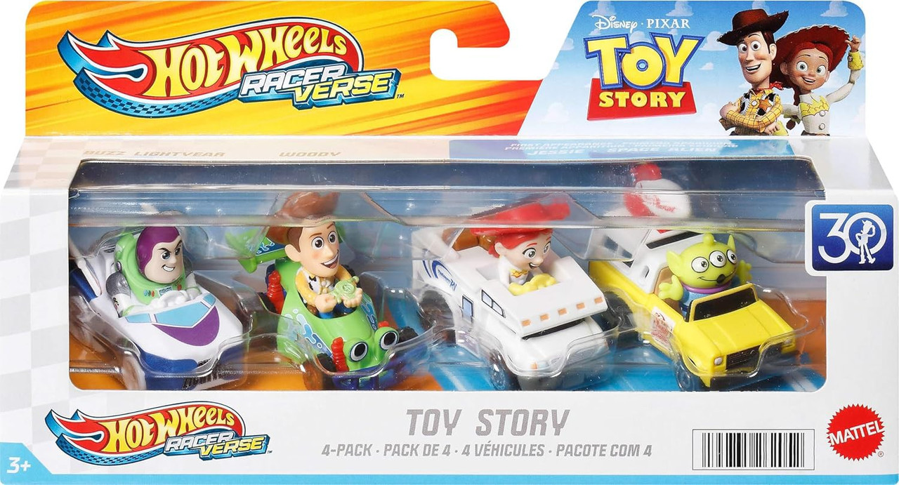 Hot Wheels RacerVerse Disney Pixar Toy Story Buzz Lightyear, Woody