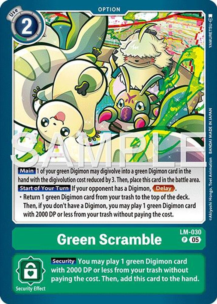 Trading Card Game Advanced Booster Digimon Generation Promo Green Scramble LM-030 Reprint、ToyWiz、kayou
