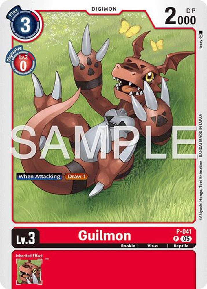 Trading Card Game Advanced Booster Digimon Generation Super Rare Guilmon P-041 Reprint、ToyWiz、kayou
