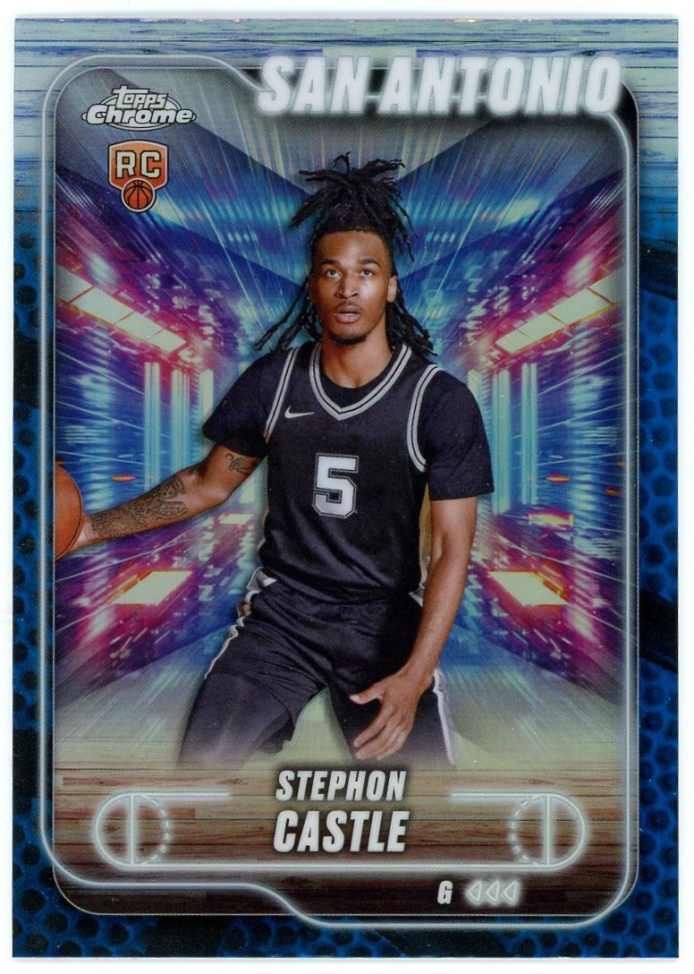 NBA 2024-25 Topps Chrome Single Card Blue Basketball Refractor