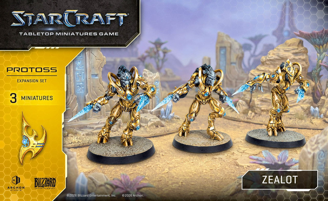 StarCraft Tabletop Miniatures Game Protoss - Zealot Miniature Set