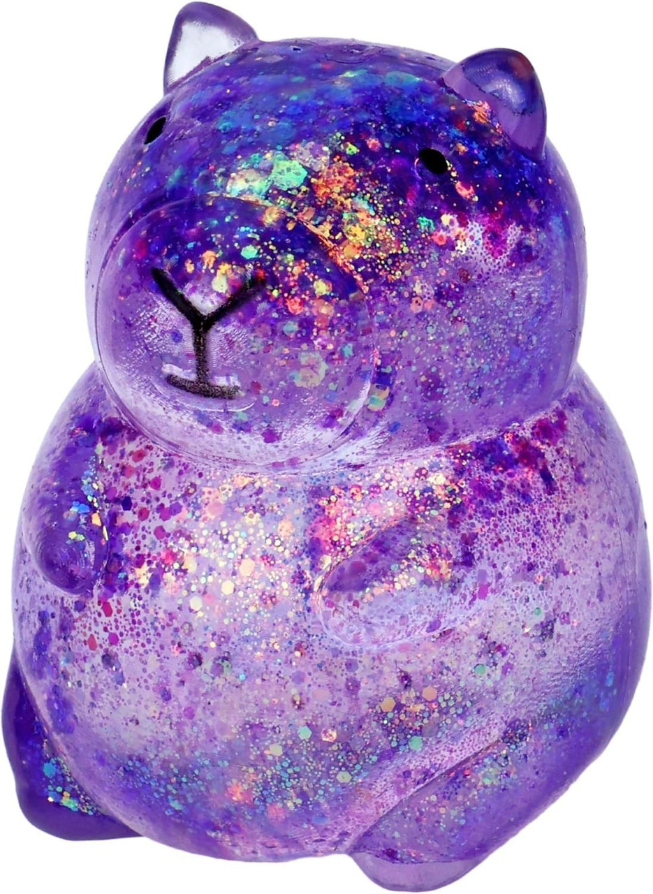 Squishy Glitter Capybara Squeeze Toy RANDOM COLOR Forward