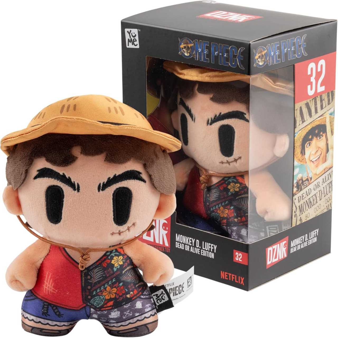 One Piece DZNR Monkey D. Luffy Plush Dead or Alive Edition YuMe