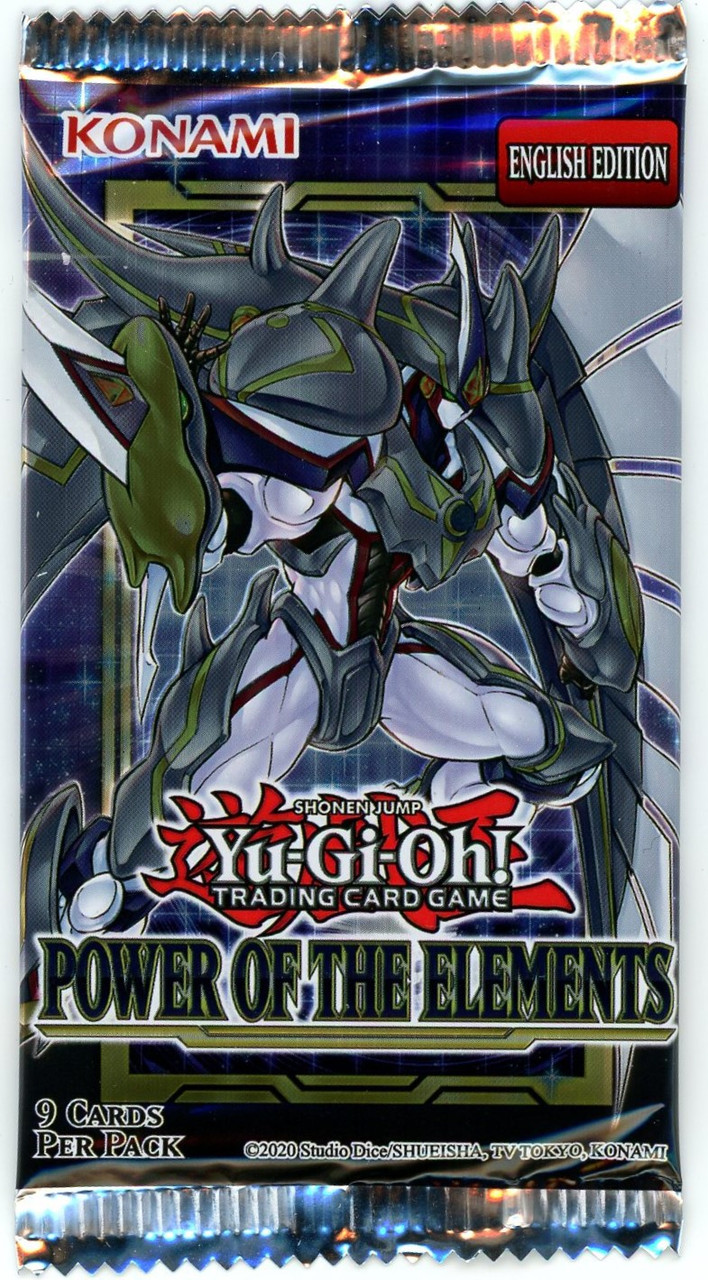 YuGiOh Power of the Elements Unlimited Booster Pack 9 Cards Konami