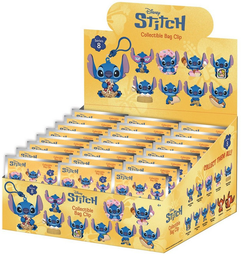 Disney 3D Figural Keyring Lilo & Stitch Series 8 2-Inch Mystery Box 24 Packs、ToyWiz、kayou