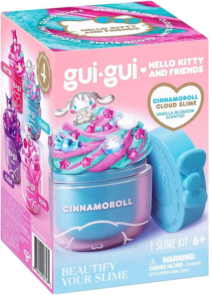 Gui-Gui Hello Kitty & Friends Slime Cinnamaroll CLOUD Pack with Vanilla Blossom Scent、ToyWiz、kayou