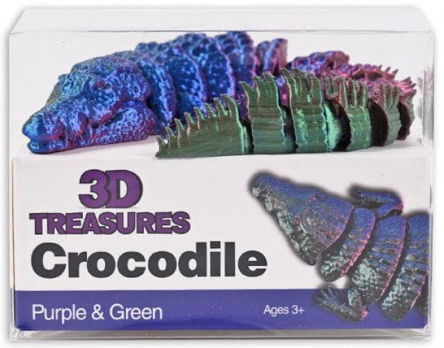 3D Treasures Crocodile Fidget Toy Purple & Green、ToyWiz、kayou