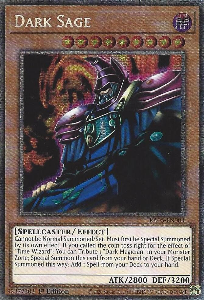 the dark sage yugioh card Amazon.com: Yu-Gi-Oh! - (DB1-EN096) - Dark Beginnings 1 - Unlimited Edition Exclusive Starlight Rare version of Dark Sage YU-GI-OH! - Dark Sage (LCYW-EN027)