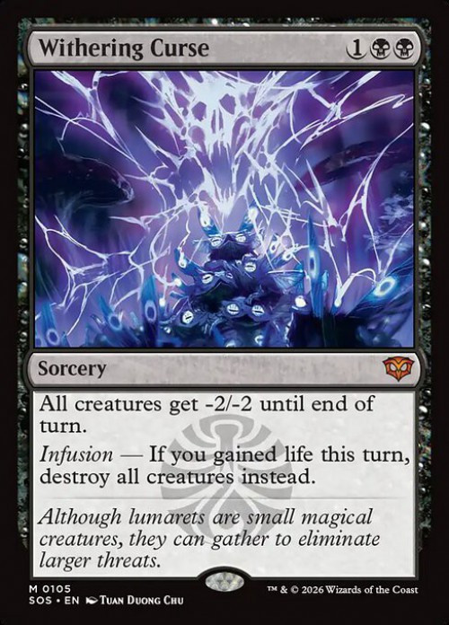MtG Secrets of Strixhaven Mythic Rare Withering Curse #105、ToyWiz、kayou