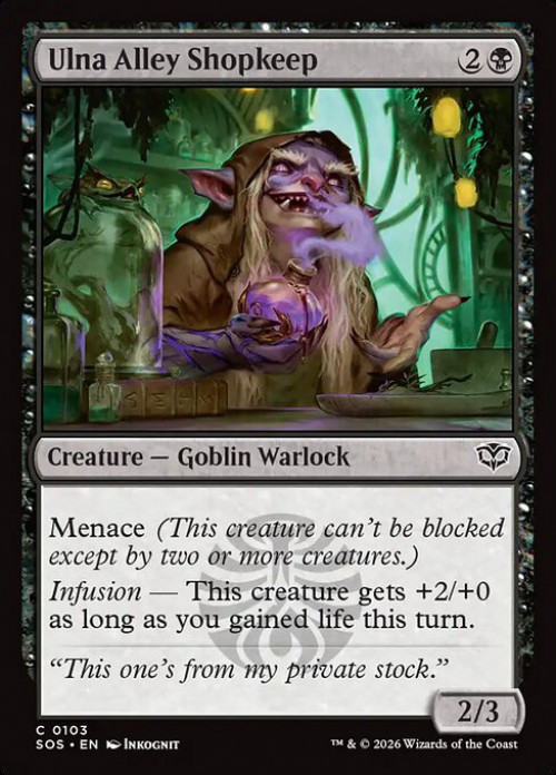 MtG Secrets of Strixhaven Common FOIL Ulna Alley Shopkeep #103、ToyWiz、kayou