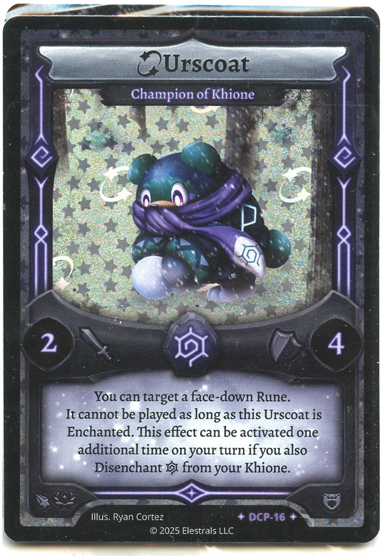 Elestrals Trading Card Game Divine Champions Lifestream Urscoat Champion of Khione Promo Card、ToyWiz、kayou