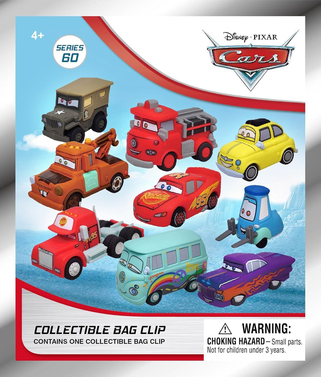 Disney 3D Figural Keyring Pixar's Cars Series 60 Mystery Pack 1 RANDOM Figure、ToyWiz、kayou
