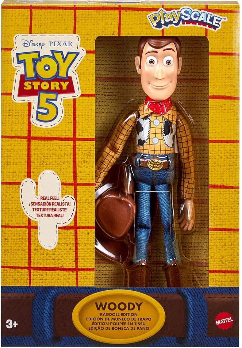 Disney Pixar Toy Story 5 Playscale Woody 9.2 Figure Ragdoll