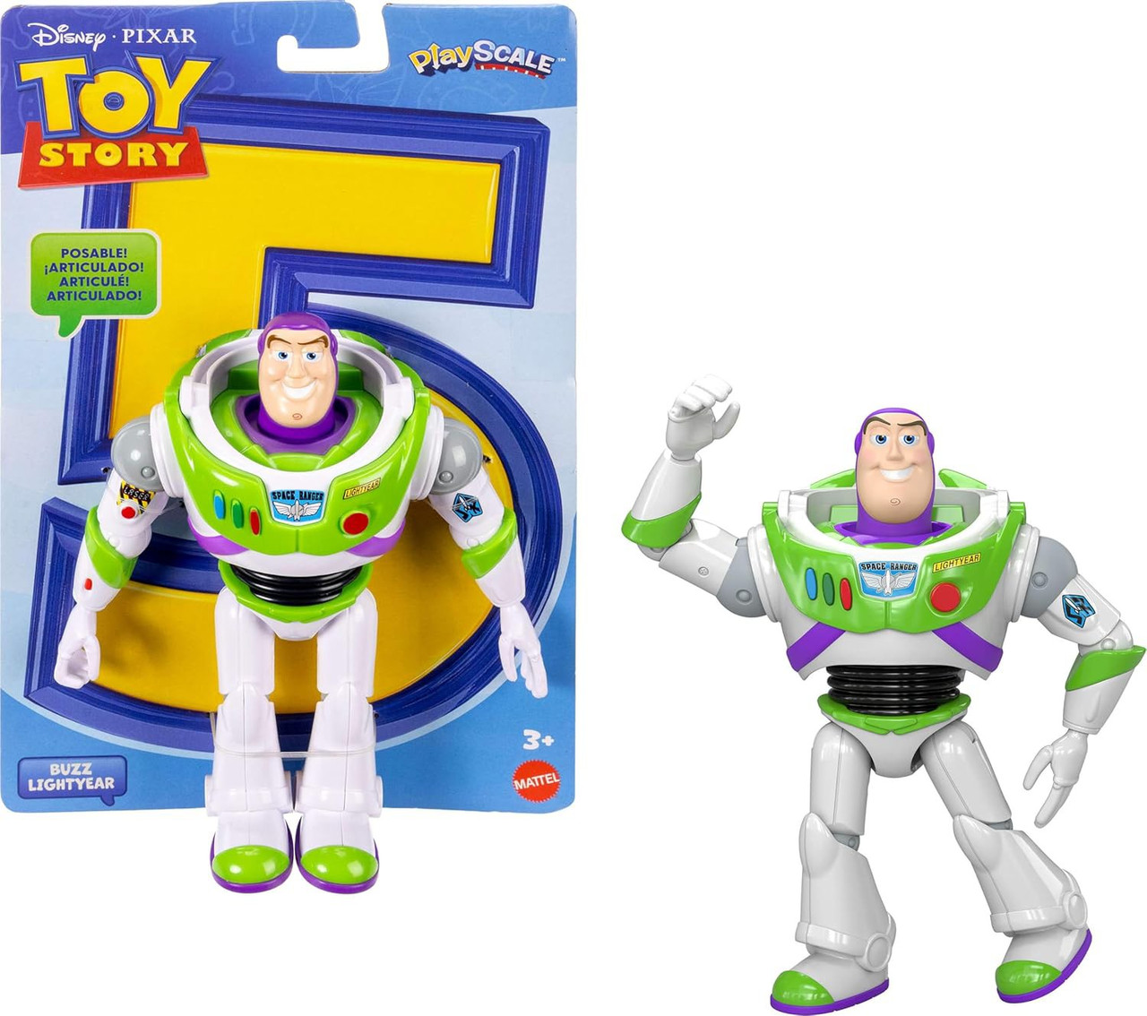 Disney Pixar Toy Story 5 Playscale Buzz Lightyear 7 Posable Action