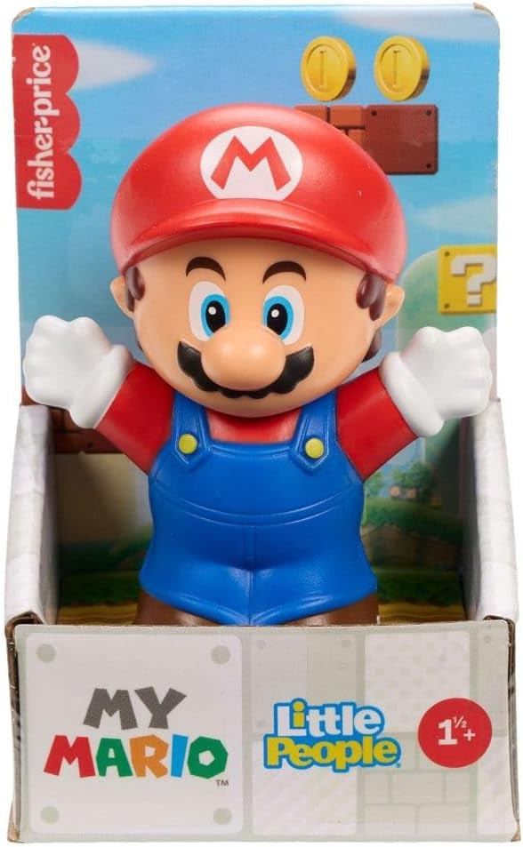 Fisher Price Little People Super Mario My Mario Mario 3-Inch Figure、ToyWiz、kayou