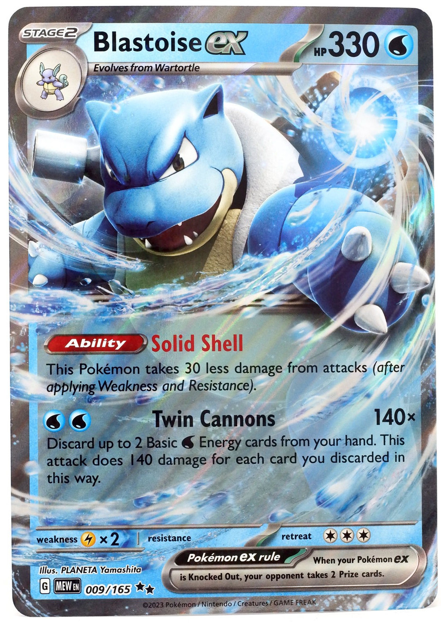 Pokemon Scarlet & Violet 151 Double Rare Blastoise ex #9 Oversized FOIL、ToyWiz、kayou