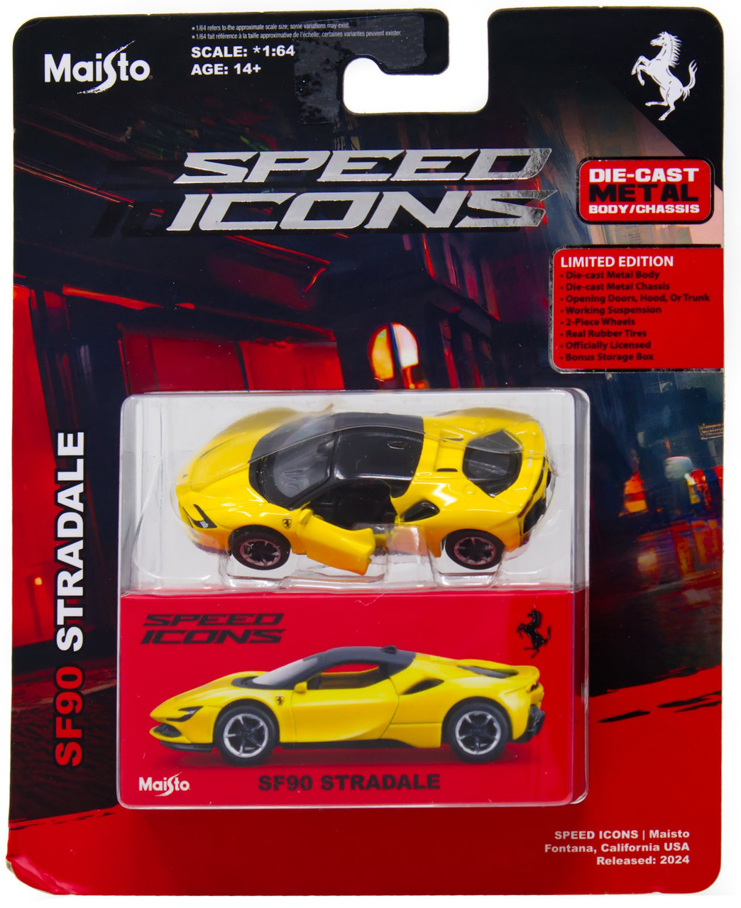 Speed Icons SF90 Stradale Diecast Car、ToyWiz、kayou