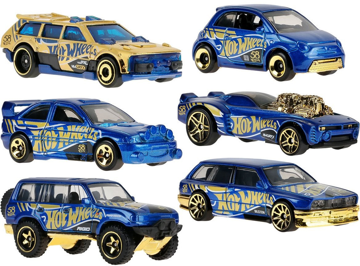 Hot Wheels 57th Anniversary 2026 Pearl & Chrome Car Set of 6 Die Cast Cars、ToyWiz、kayou