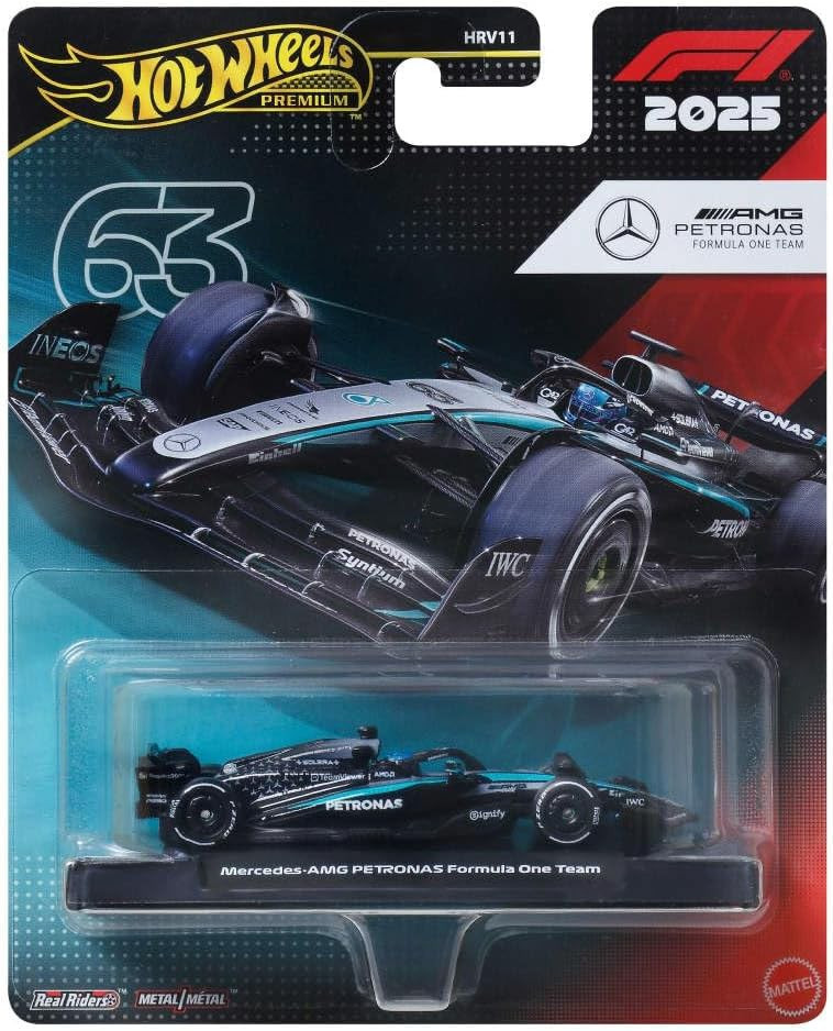Hot Wheels Premium F1 AMG Petronas Formula 1 Team Die Cast Car #63、ToyWiz、kayou