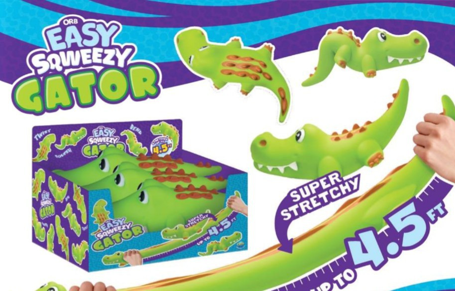 Easy Sqweezy Gator Squeeze Toy Super Stretchy! (Pre-Order ships September)、ToyWiz、kayou