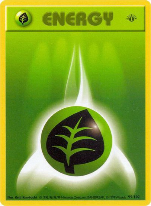Pokemon Base Set Common Grass Energy #99 Lightly Played、ToyWiz、kayou