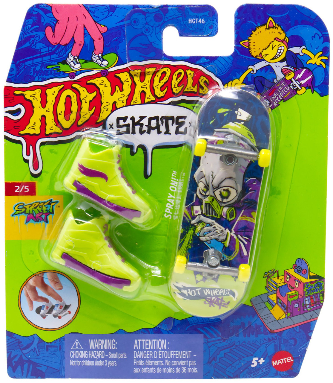Hot Wheels Skate Street Art Spray On! Mini Skateboard、ToyWiz、kayou