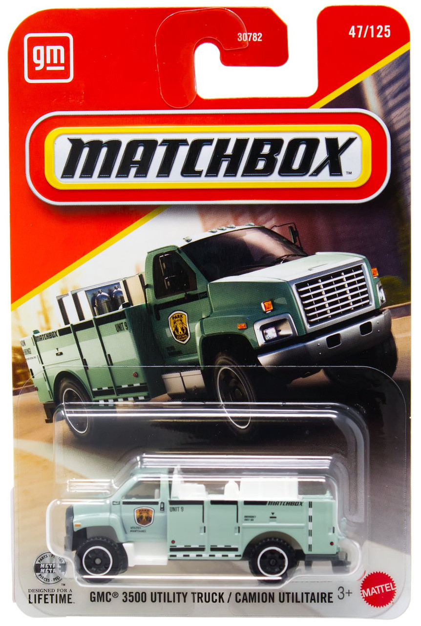 Matchbox GMC 3500 Utility Truck Diecast Car Green、ToyWiz、kayou