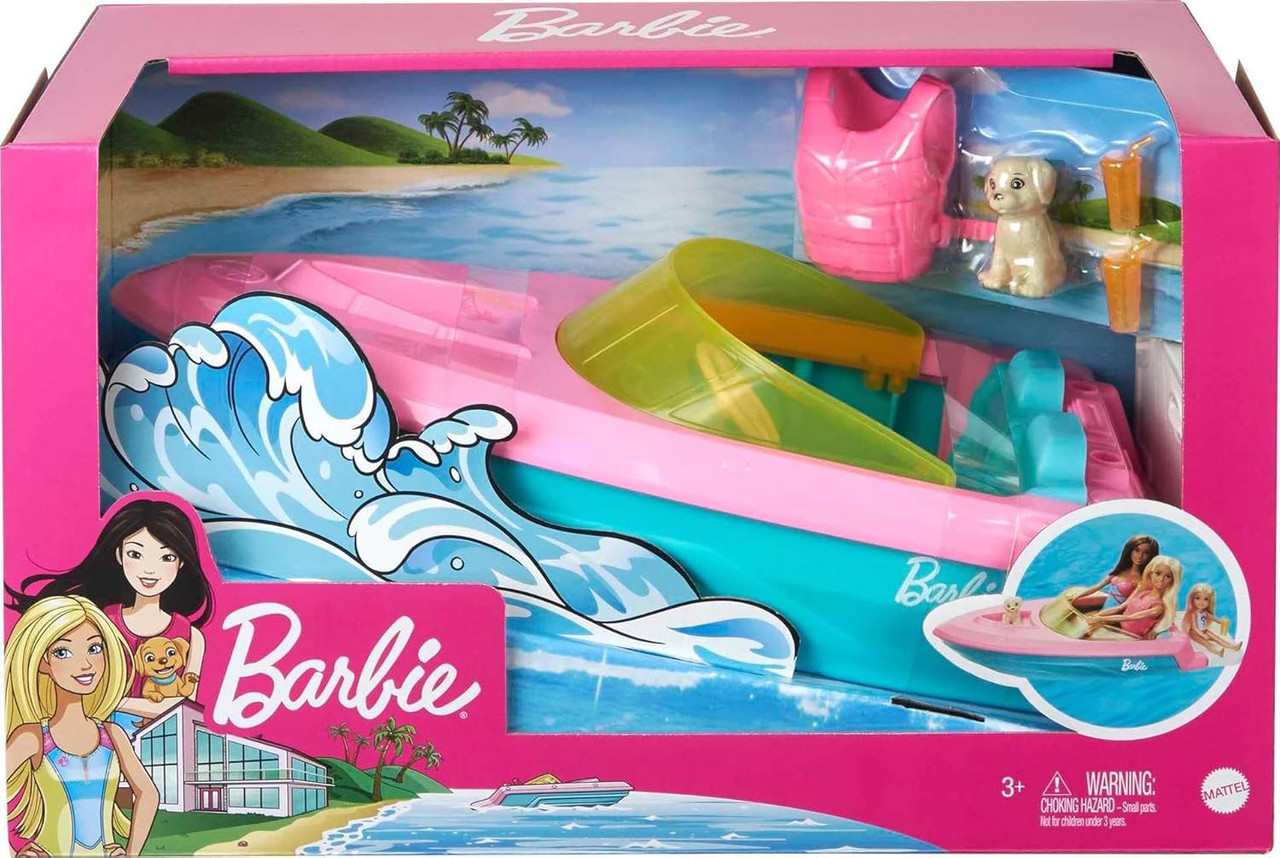 Barbie Speed Boat 13.25-Inch Doll Vehicle、ToyWiz、kayou