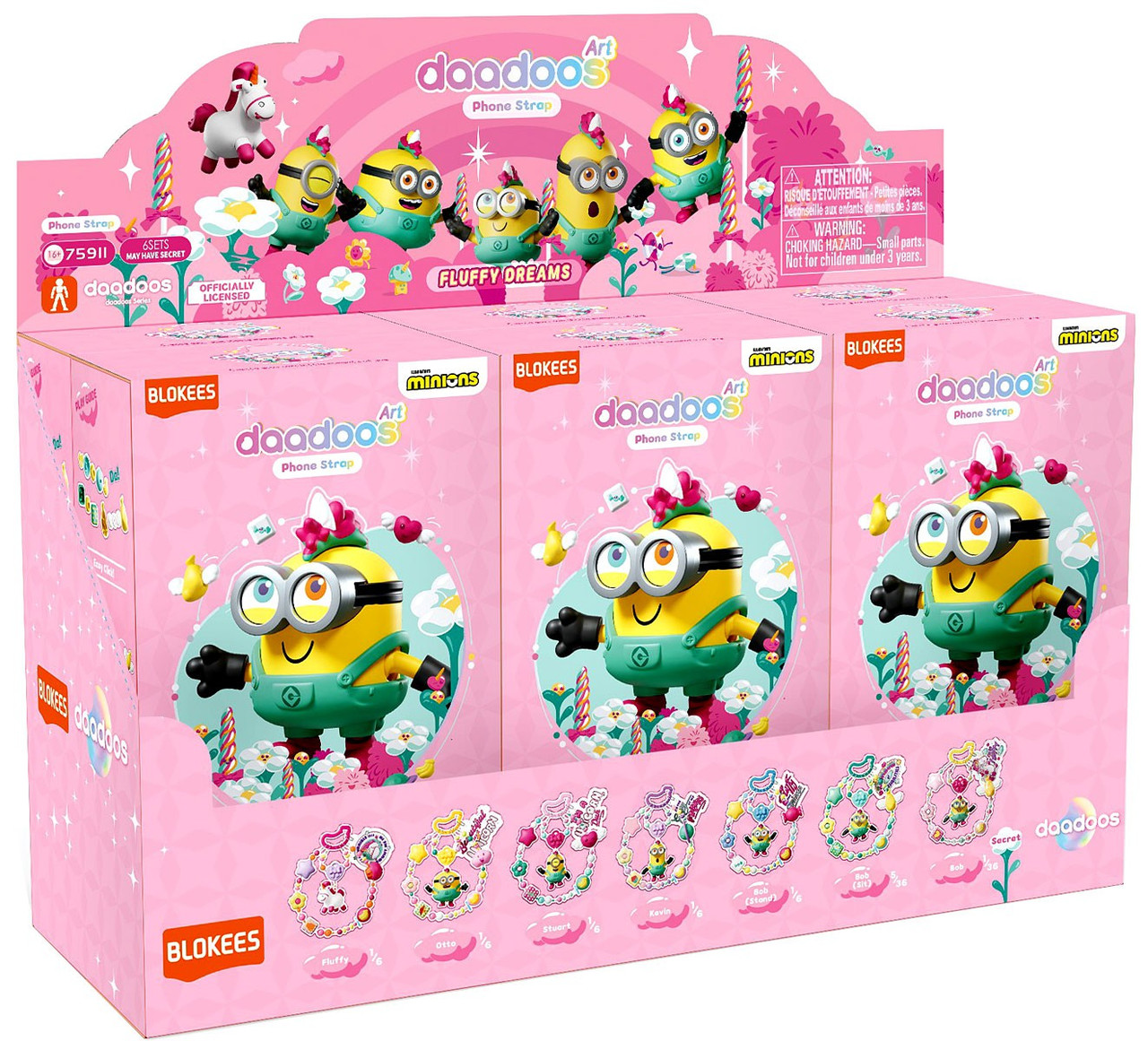 Minions daadoos ART Series 01 Fluffy Dreams Mystery Box 6 Packs、ToyWiz、kayou