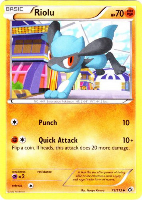 Pokemon Black & White Legendary Treasures Uncommon Riolu #79 Reverse Holo、ToyWiz、kayou