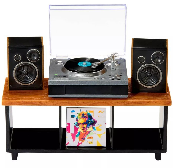 Miniverse Real Music Vinyl Record Player Playset Featuring Beethoven's 5th Symphony Vinyl Record!、ToyWiz、kayou