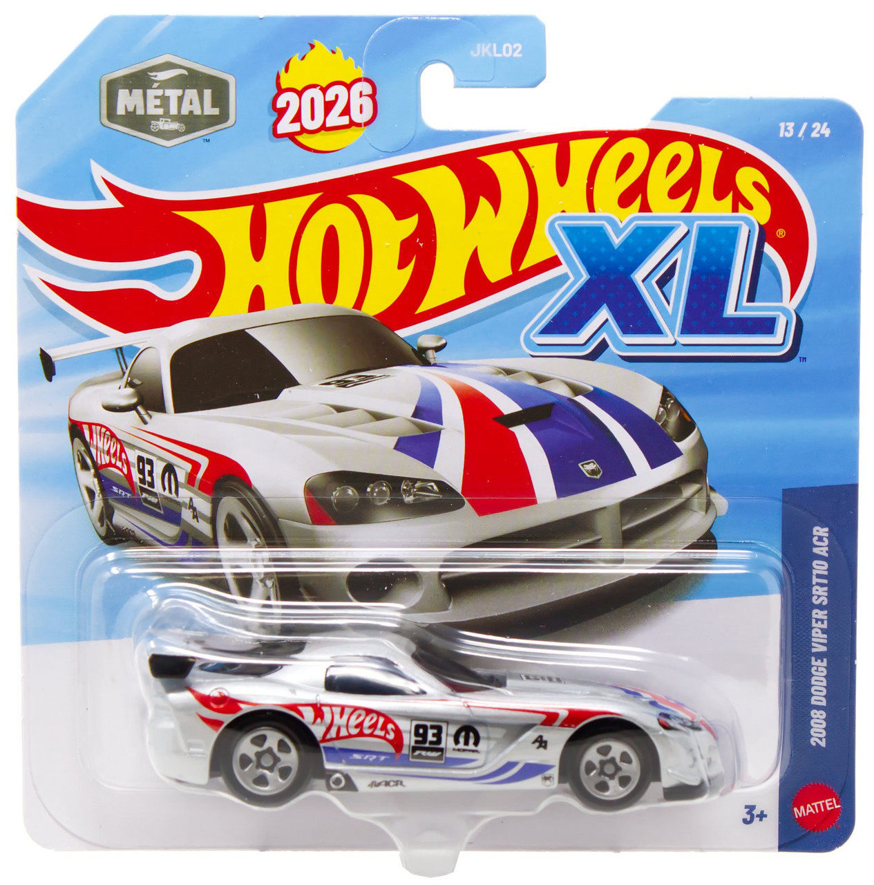 Hot Wheels XL 2008 Dodge Viper SRT10 ACR Die Cast Car、ToyWiz、kayou