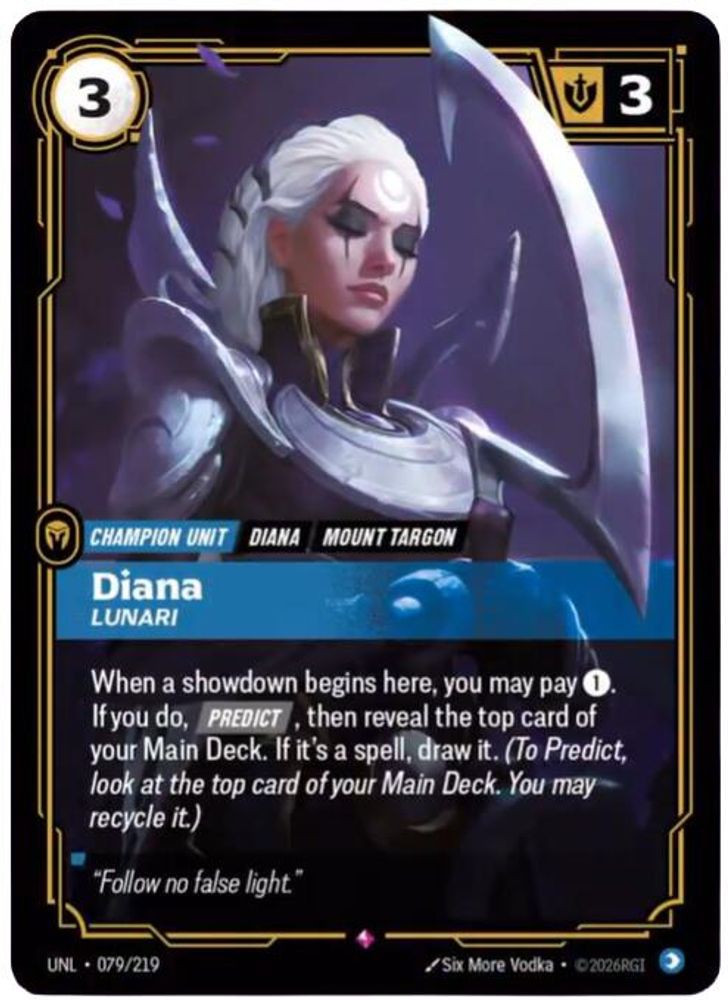 riftbound diana5枚セット Riftbound League of Legends Trading Card Game Unleashed Single