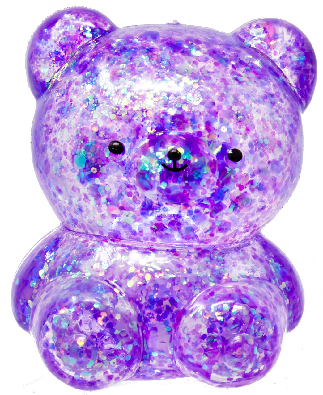 Squish Sparkle Bear PURPLE 3-Inch Squeeze Toy、ToyWiz、kayou