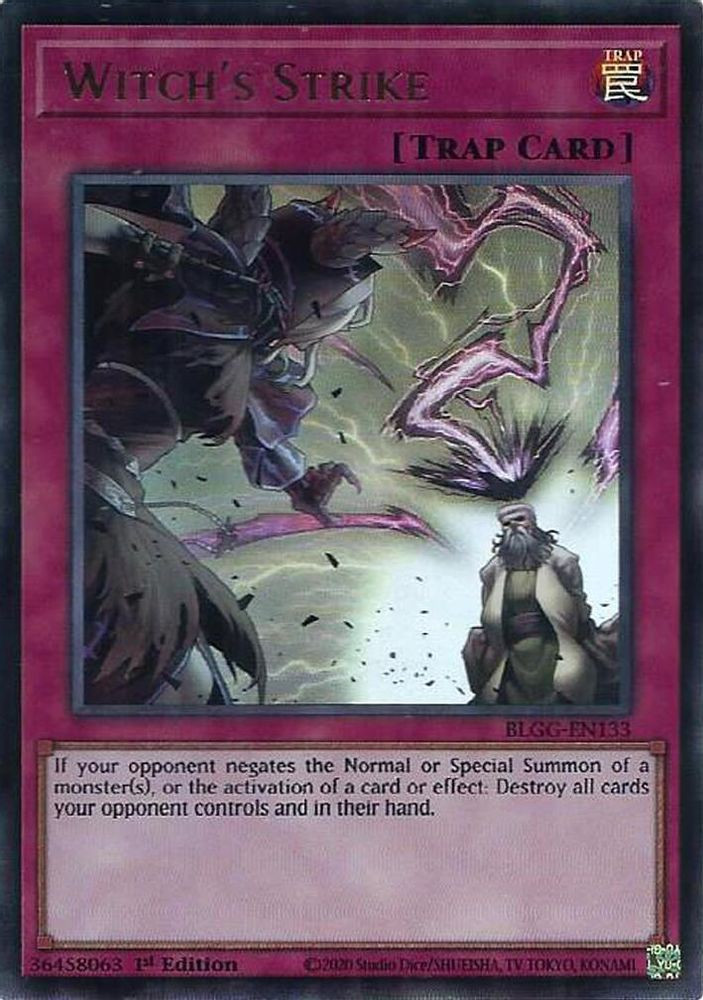 YuGiOh Trading Card Game Battles of Legend: Glorious Gallery Ultra Rare Witch's Strike BLGG-EN133、ToyWiz、kayou