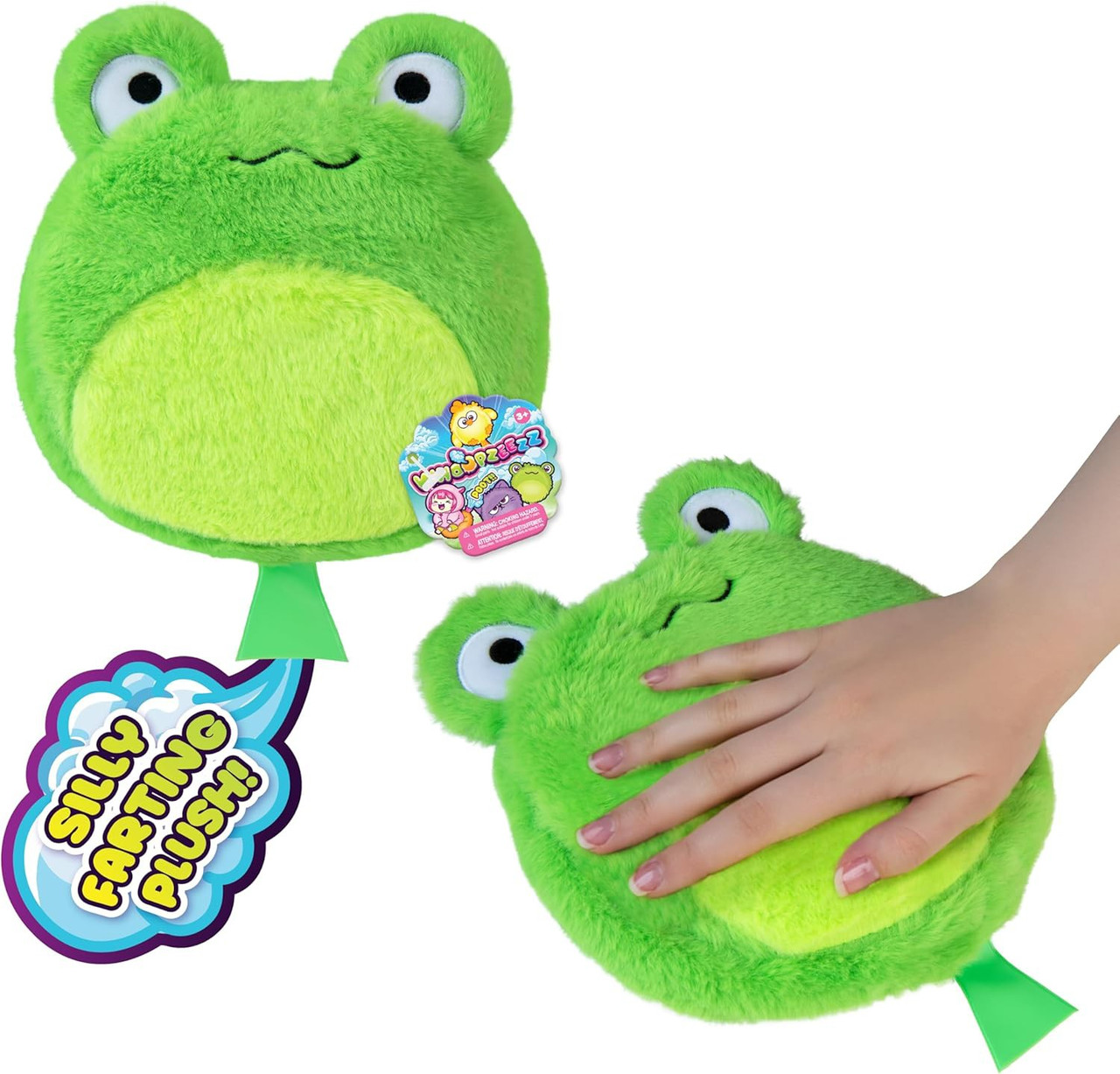 Whoopzeezz Green Frog Whoopee Cushion Silly Farting Plush ORB Toy