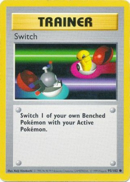 Pokemon Base Set Common Switch #95 Shadowless Moderately Played、ToyWiz、kayou