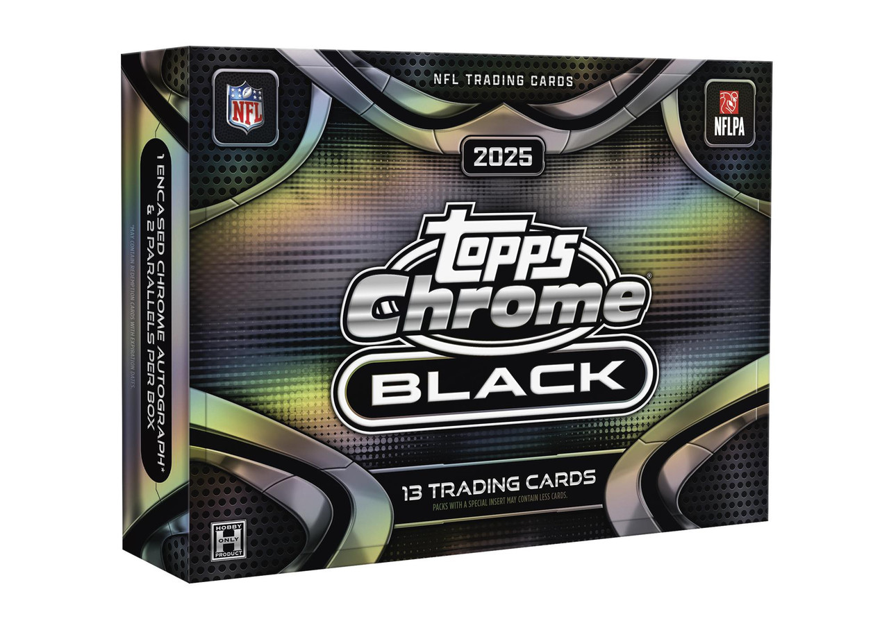 NFL Topps 2025 Chrome Black Football Trading Card HOBBY Box 2