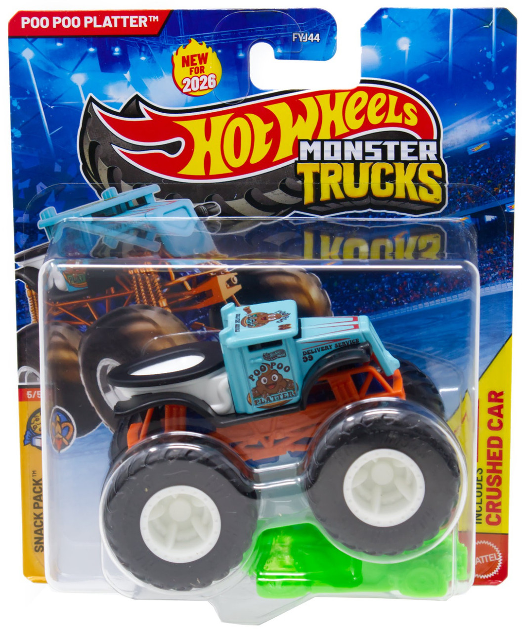 Hot Wheels Monster Trucks Snack Pack Poo Poo Platter Diecast Car、ToyWiz、kayou