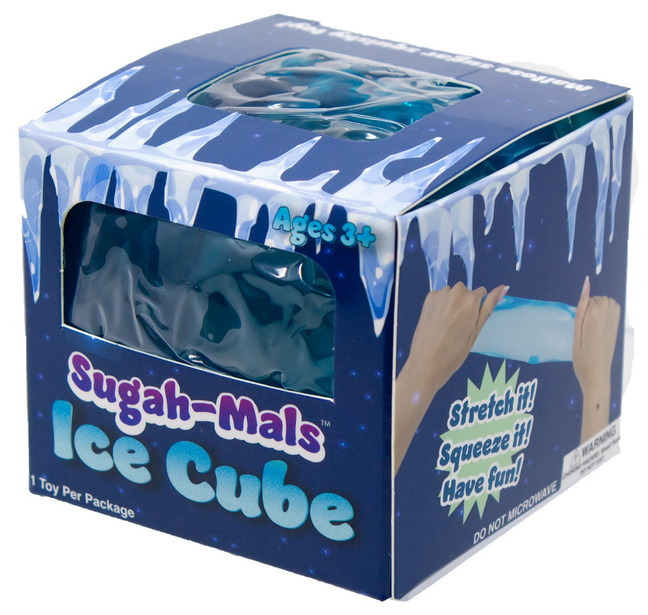 Sugah-Mals Ice Cube BLUE Sugar Squishy Toy K2A Brands - ToyWiz