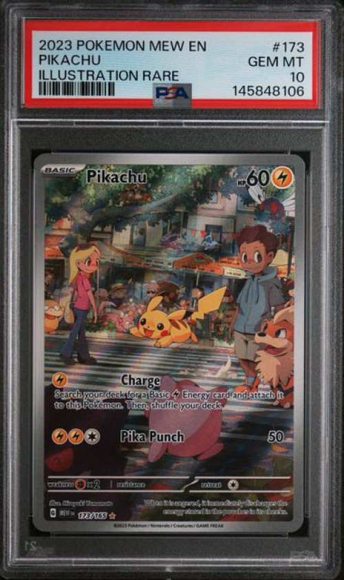 Nintendo Pokemon Scarlet & Violet 151 Illustration Rare Pikachu #173 PSA 10、ToyWiz、kayou